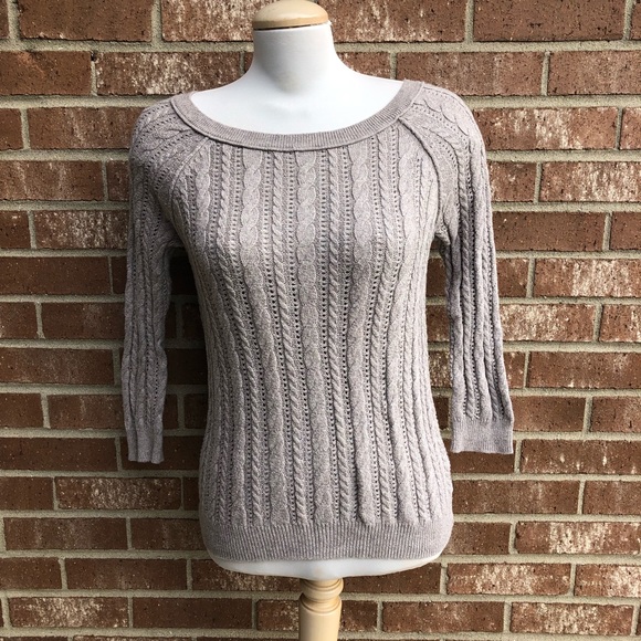 American Eagle Tan Sweater Size Small - Picture 3 of 6